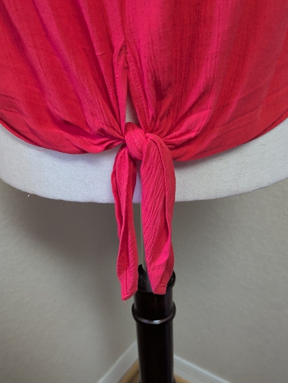 Express Red Ruffle Versatile Off Shoulder Tie Front Top Size Small - Picture 3 of 5